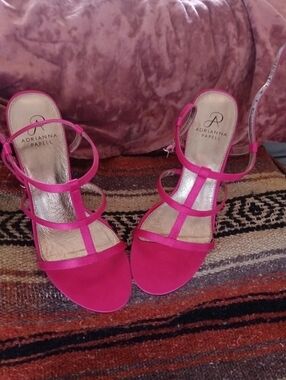 Adrianna Papell Hot Pink Strappy Heeled Sandals